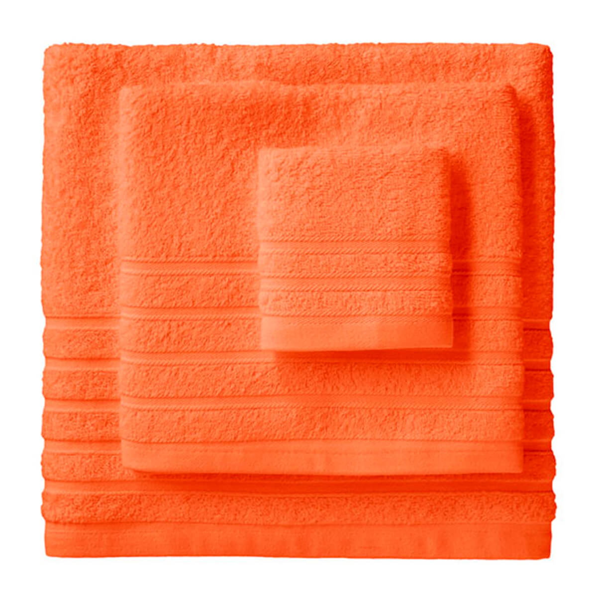 Toalla baño DIAMANTE - 100% algodón rizo americano - Color Naranja, de Lanovenanube