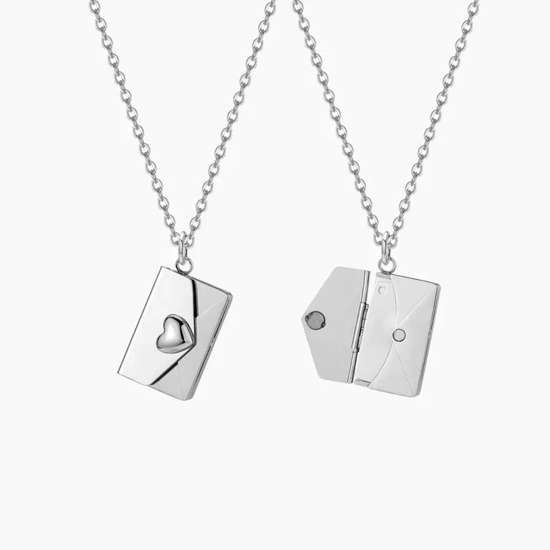 18k de oro sin deslustre pareja libro colgante collar colgante personalizado DIY amor abrir y cerrar colgante estilo libro