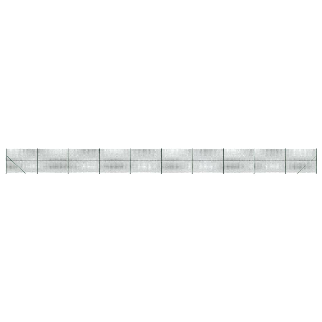 vidaXL Cerca de alambre con brida verde 1,4x25 m