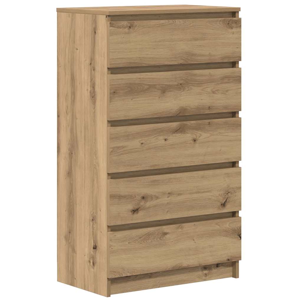 vidaXL Cajonera de madera de ingeniería roble artisan 60x36x103 cm