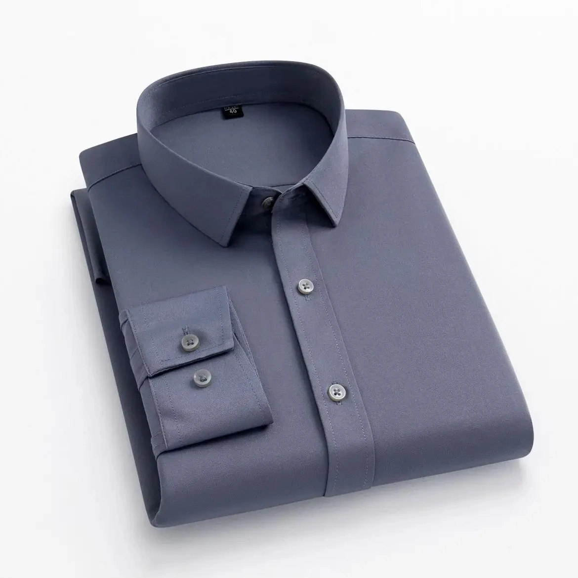 TK Camisa Larga Para Hombre 55-105KG Con Cuello Erguido Y Estilo Formal No Tejida Tratamiento Anti-Pliegues Ropa Profesional Para Trabajo