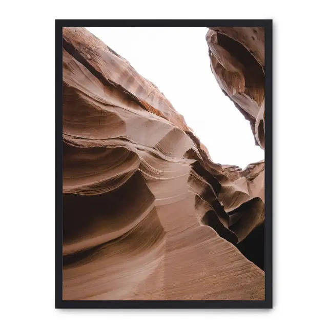Cuadro canon ii 30x40cm, Póster impreso en papel de primera calidad de 180gr, montado sobre marco de madera MDF acabado en negro., Naturaleza - Desierto