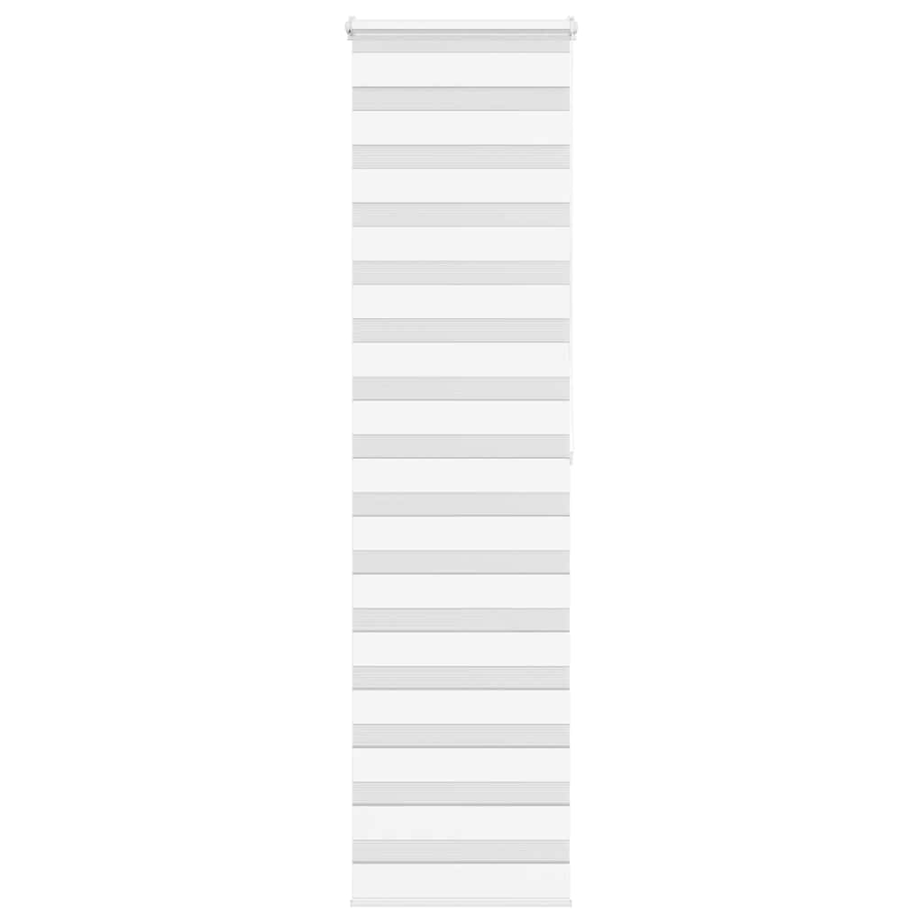 vidaXL Estor cebra blanco 65x200 cm tejido ancho 60,9 cm poliéster