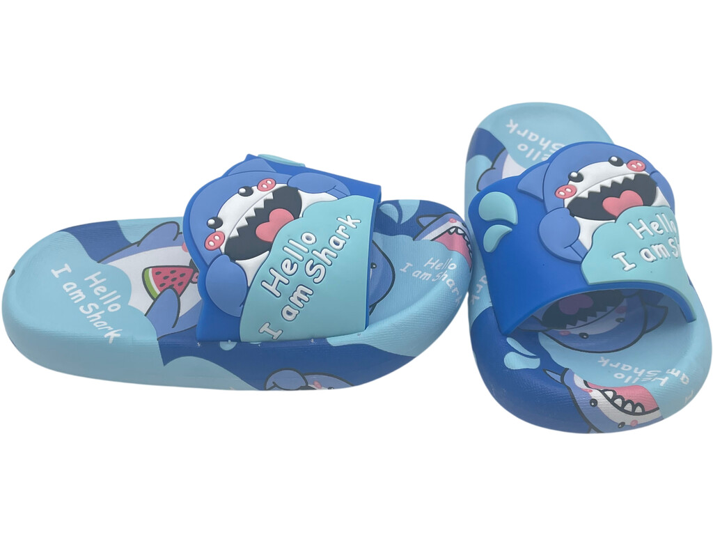 Chanclas Infantiles Tiburón Azul Talla 24-25 Juguetes MOLA MOLA