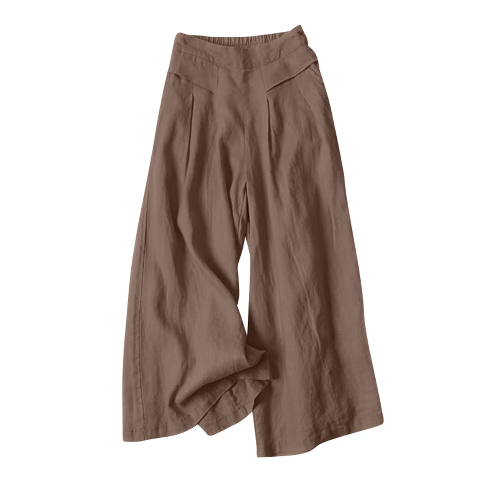 TK Pantalones Rectos De Verano Para Mujer De Color Sólido Cintura Alta Amplios Y Sueltos De Pierna Ancha Pantalones Cortos Versátiles Casuales