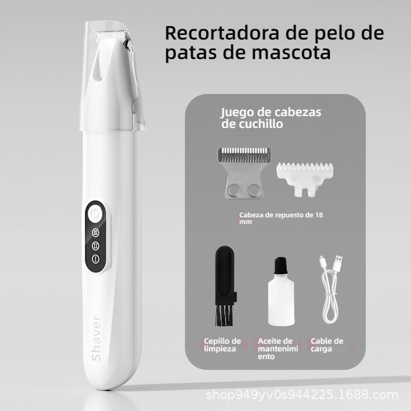 Nueva cortadora de pelo para mascotas, cabezal ancho, recargable, 3 velocidades, antipolvo, válida para perros y gatos.