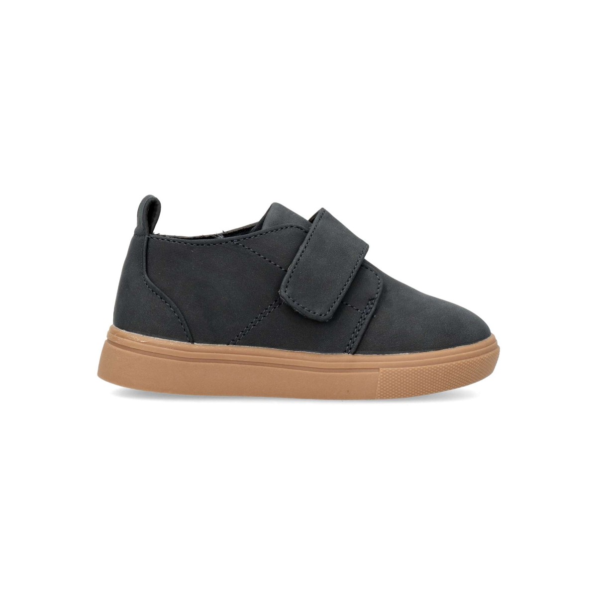 Peke's by Vanessa - Zapatillas sneakers casuales para niño de piel sintética con cierre adherente y suela flexible color marino
