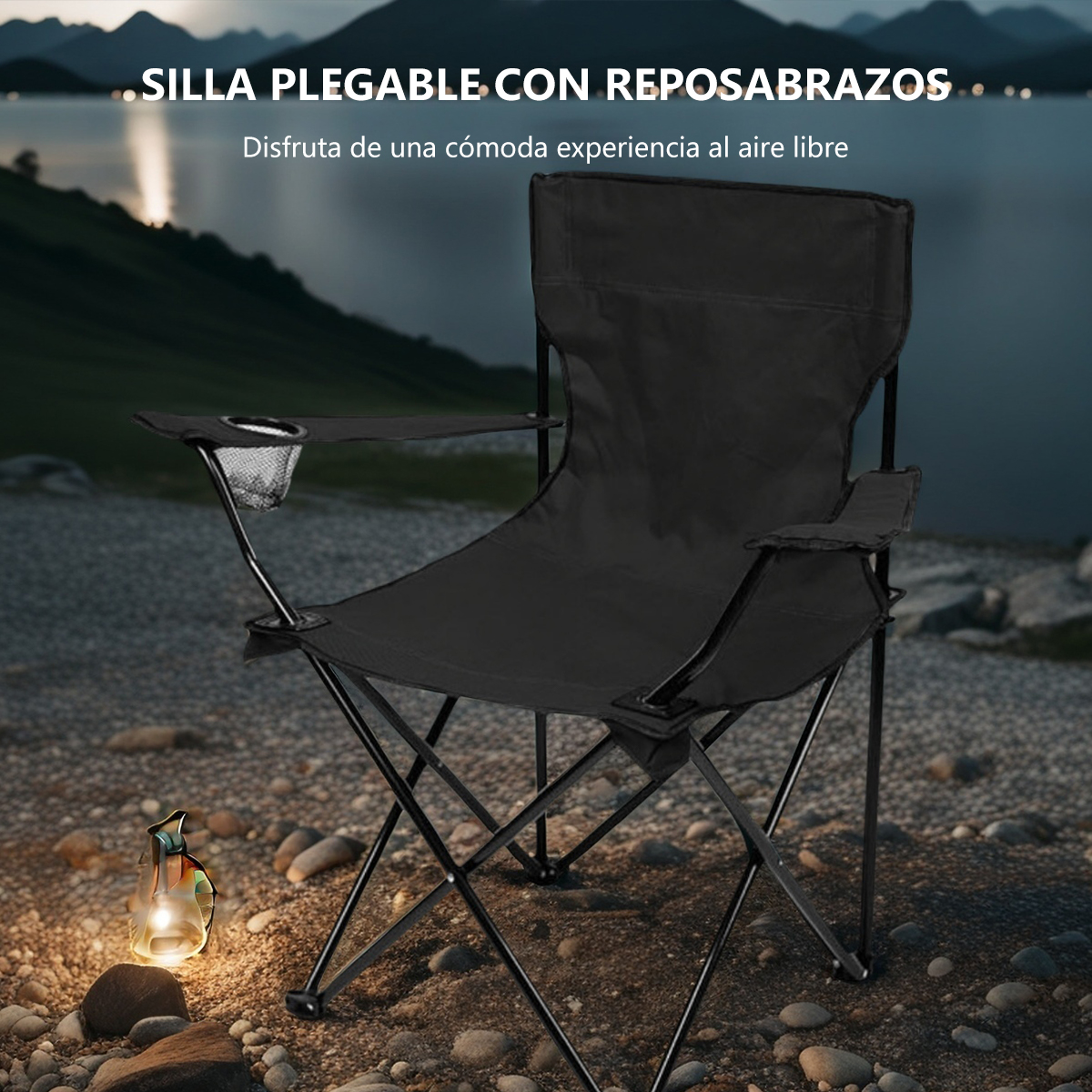 Silla Plegable de Camping Profesional,con Reposo Lumbar Ergonómico y respald ,silla con Reposos de Brazos Acolchados, Bolsa Integrada con Cremallera , sillla de Pesca de Competición y Operaciones de Campo,asiento con reposa brazo y respaldo
