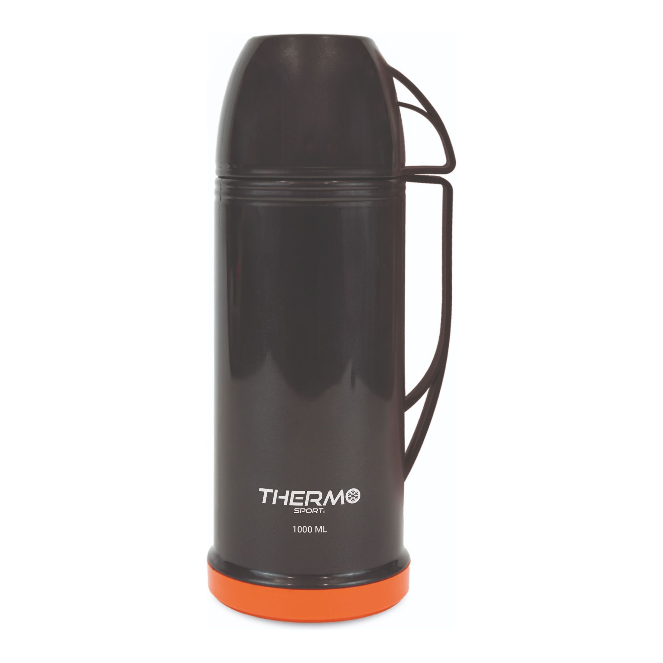 THERMOSPORT - TERMO PLÁSTICO CON TAZA 1L. O/P/B - Botella Termo de Acero Inoxidable para una Mayor Durabilidad - Botella Termo Aislante para Bebidas Calientes y Frías - Botella Termo de Diseño Moderno y Elegante - Botella Termo Portátil