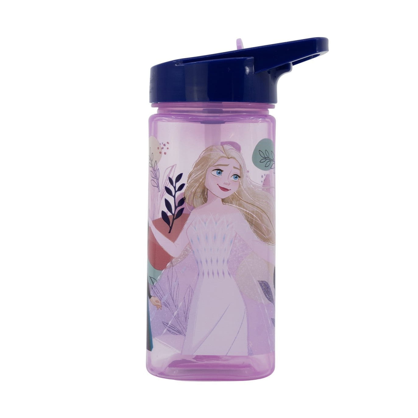 Botella square 510ml Frozen Anna y Elsa con pajita - Frozen