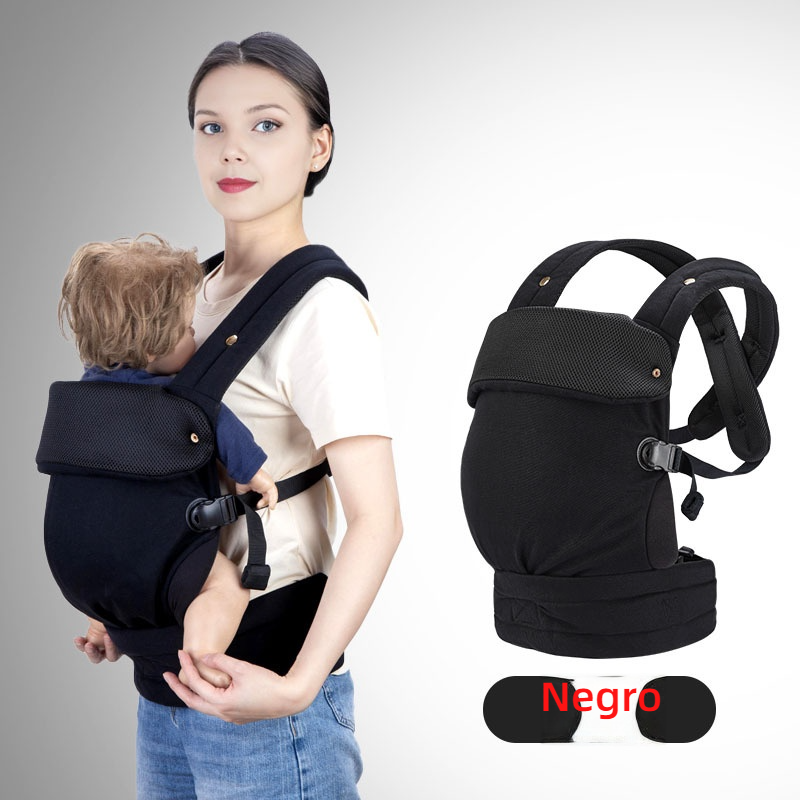 Portabebés de algodón puro, multifuncional, delantero y trasero, con asiento de cadera para bebé y niño