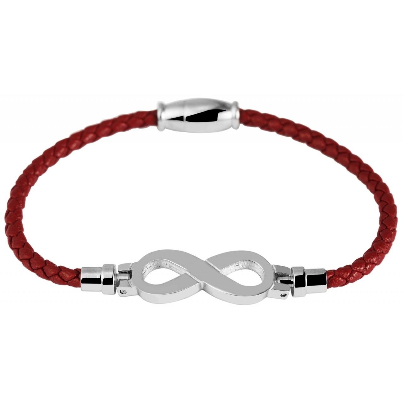 Akzent® Pulsera em Couro com Símbolo Infinito