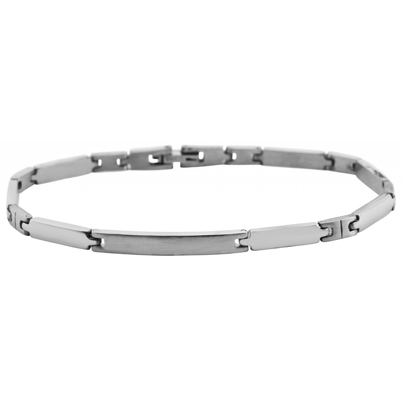 Akzent® Pulsera Prateada em Aço Inoxidável - 0490