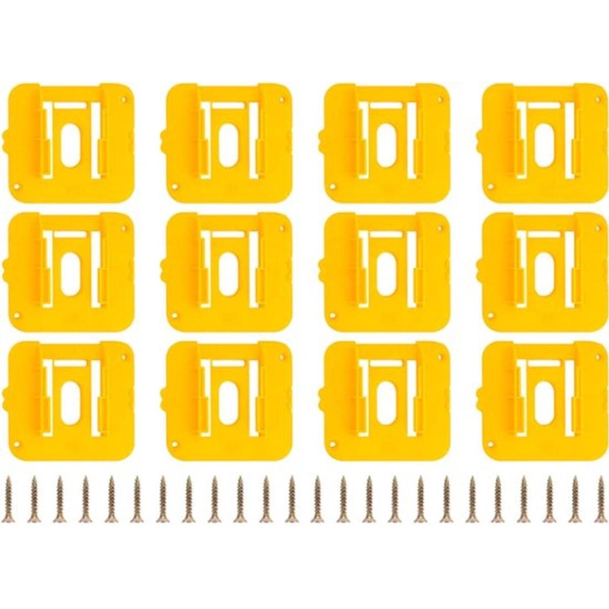 Ensemble de 12 pièces compatible avec batterie lithium Dewalt 14,4-18V support de montage pour outil électrique