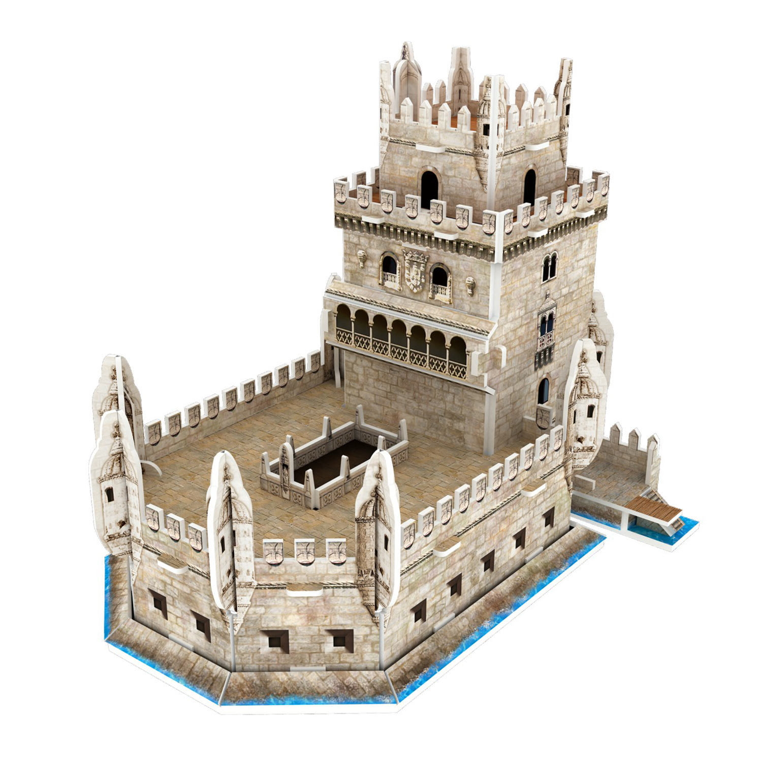 DAM. Puzle 3D de cartón de la Torre de Belém en Lisboa. 26 piezas. 10x15x13cm.