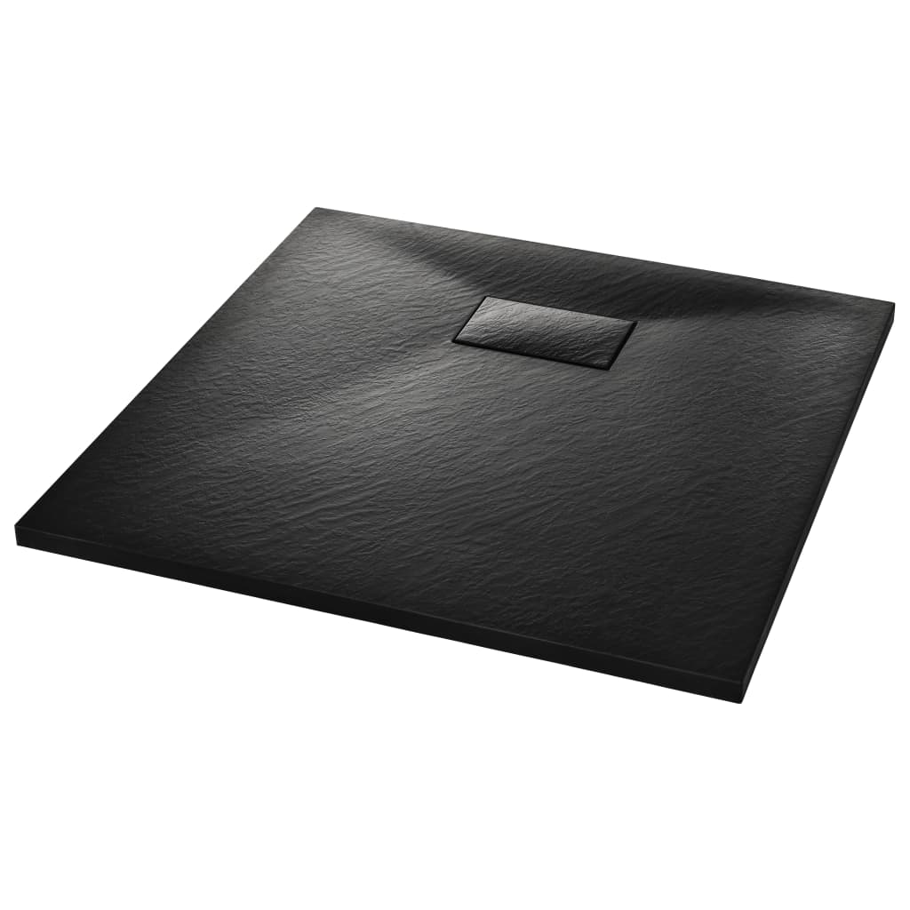 vidaXL Plato Ducha Resina Pizarra Extraplano Antideslizante 90x90 cm Color Blanco, Gris, Marrón y mas