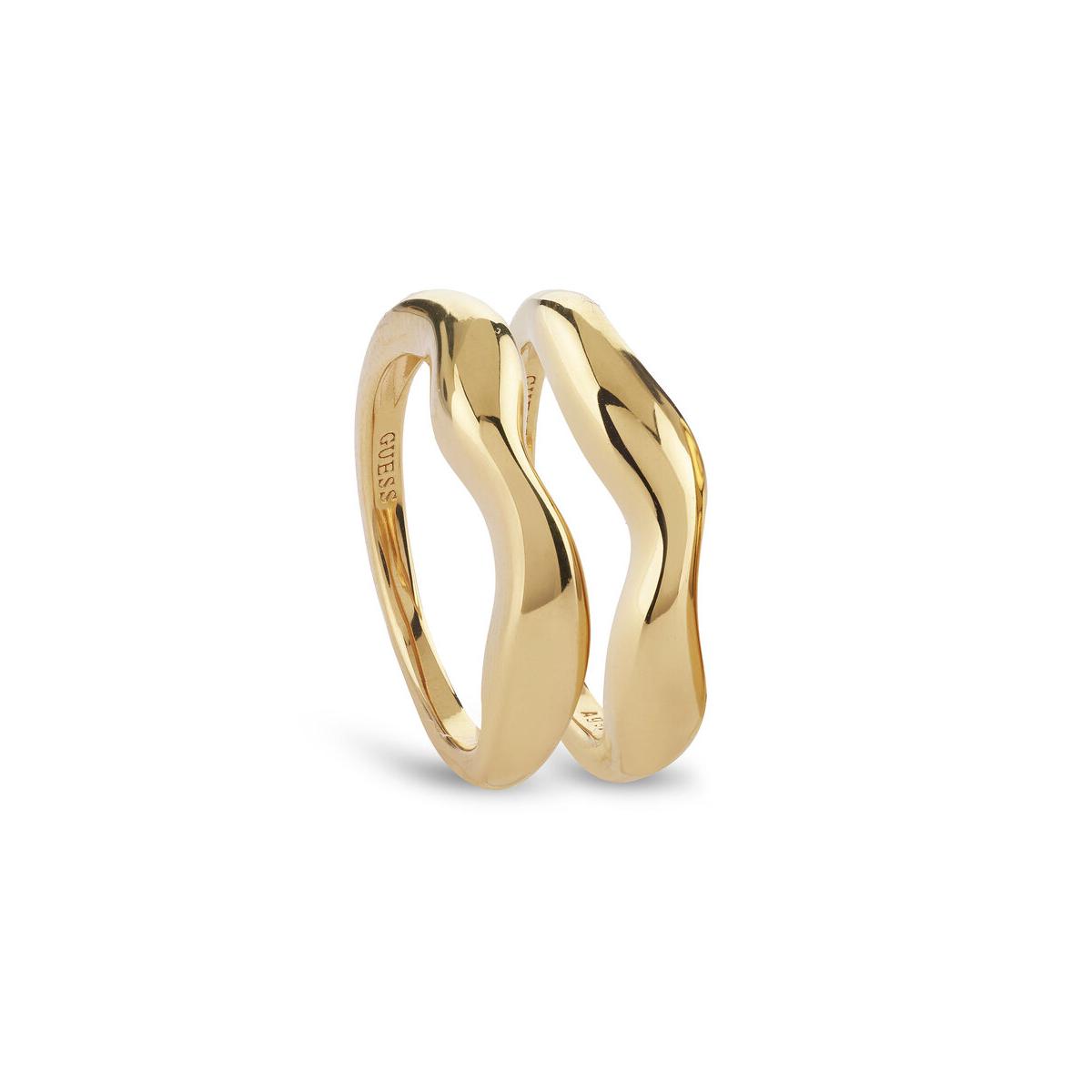 Guess Jewelry Silver Anillo Mujer Ring Fluid De Plata Dorado Talla Europea 54 Talla España 14,00 Jsbr04401jwyg54