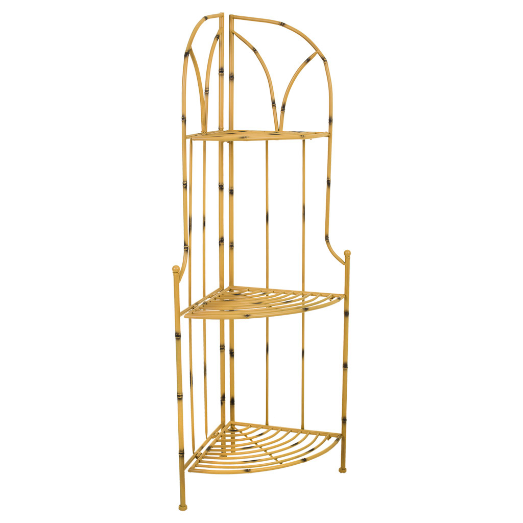 Wonderlust Deco - Estantería de forja amarilla 48x35x120 Amarillo 48x35x120h cm