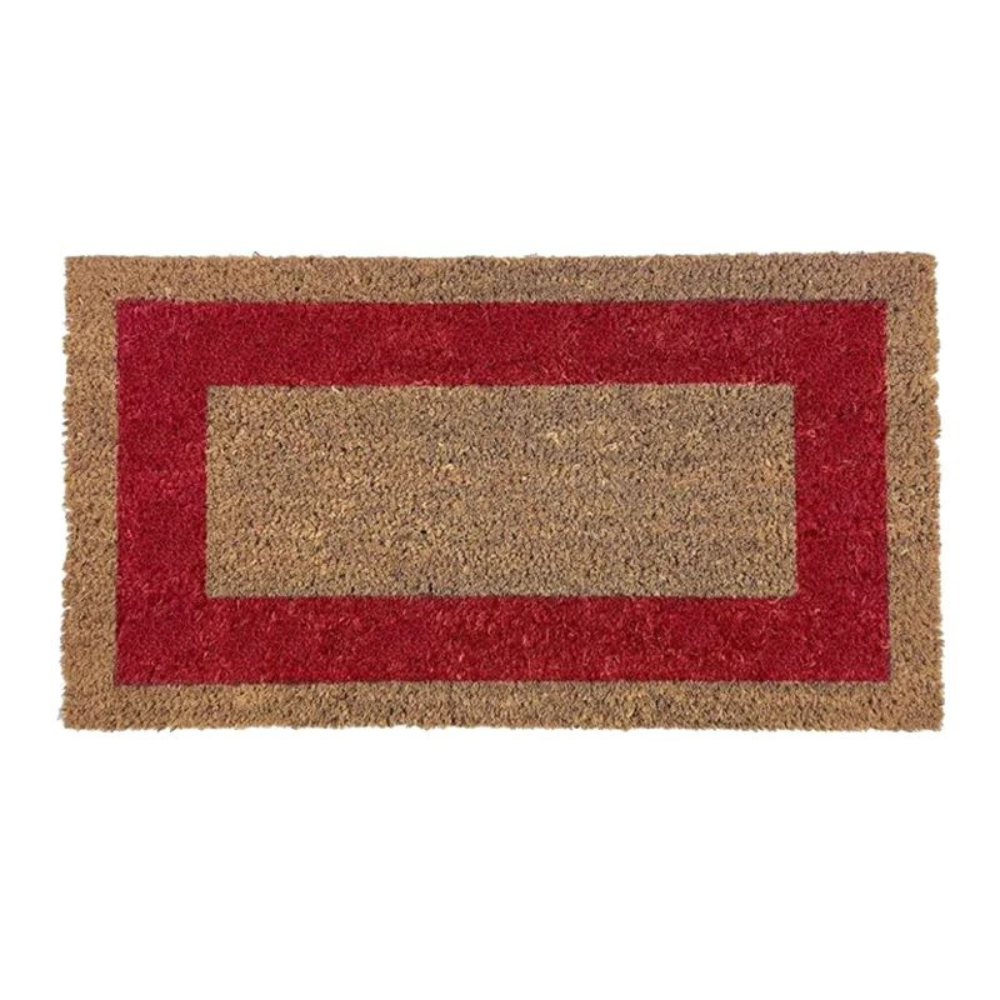 Arquiservi - Felpudo de Coco Rojo Ecológico, Resistente y Antideslizante. Felpudo Ideal para Exterior e Interior de Casas y Comercios