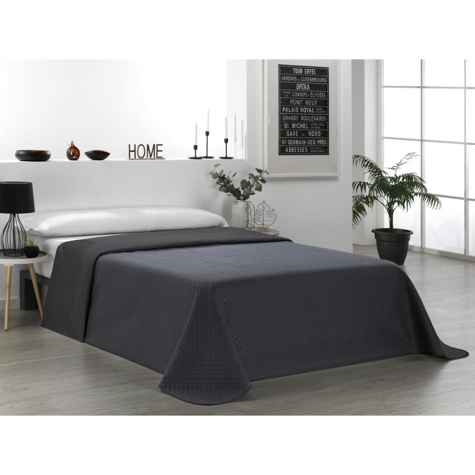 VALENTIA HOME Colcha Bouti Reversible Bicolor Rombo | Cama 90/105/135/150/180 CM | Ideal Todas Estaciones