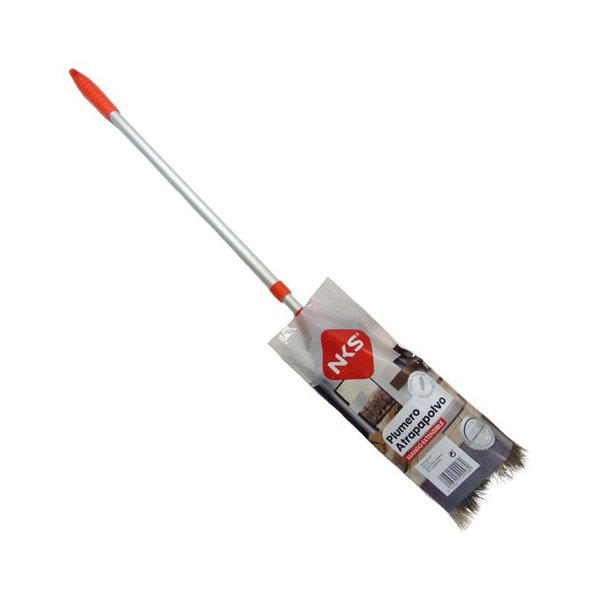 Plumero atrapa polvo de plumas de avestruz con mango extensible de aluminio