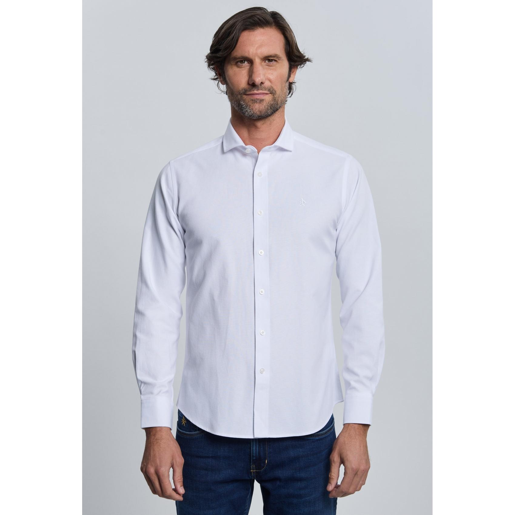 Camisa Valecuatro Oxford blanco cuello italiano