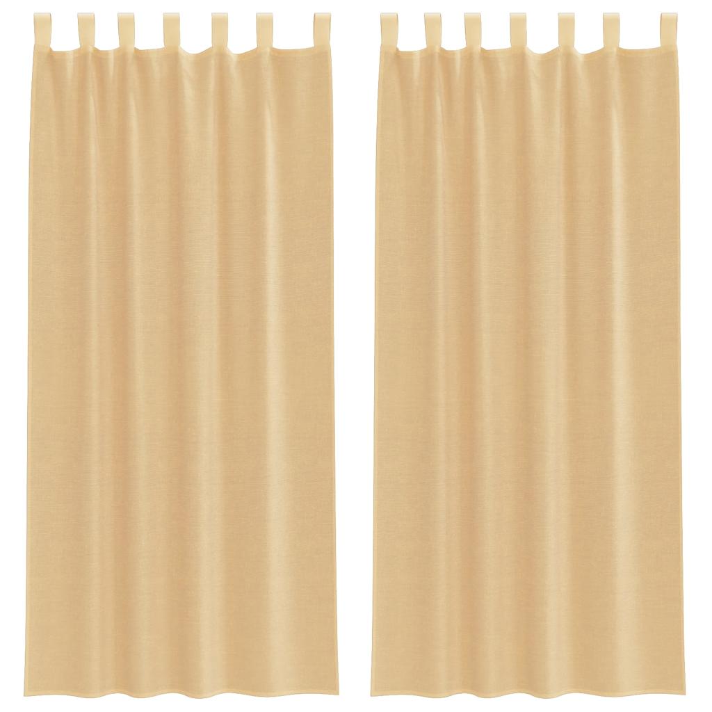 vidaXL Cortinas de gasa con trabillas 2 uds 140x225 cm