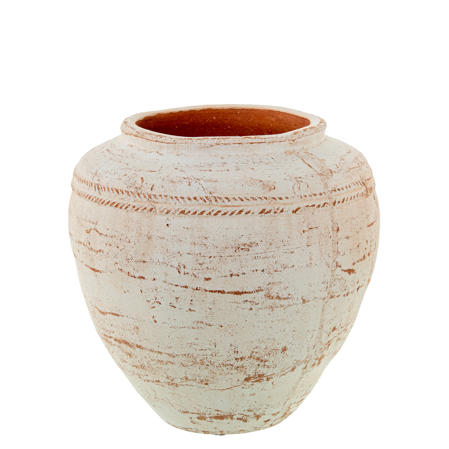 Jarron ceramica blanca 29x29cm