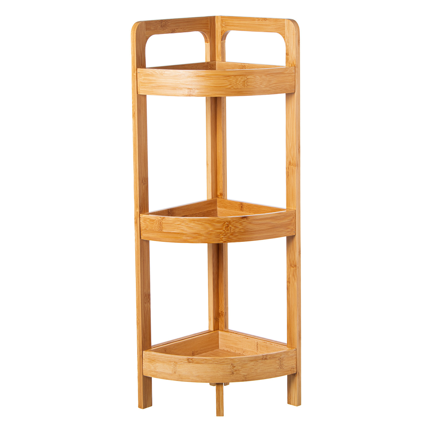 Estanteria baño esquina maderabambu y dm natural 23x23x77cm, necesita montaje