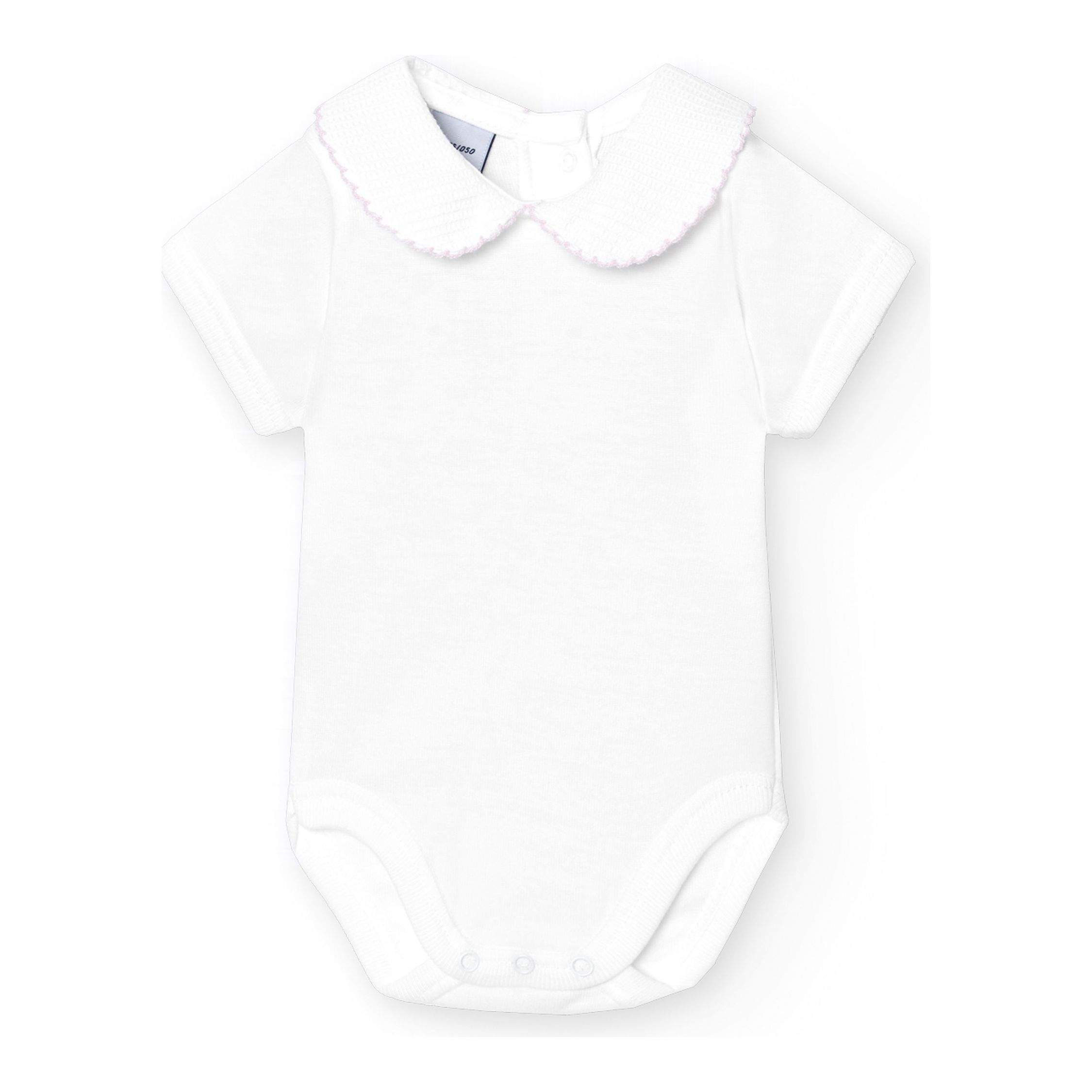 Babidu - Pelele bebé de piqué con cuello M/C 100% algodón, fabricado en España por Babidu | Pelele bebé ropa de niños de alta calidad, suave y transpirable