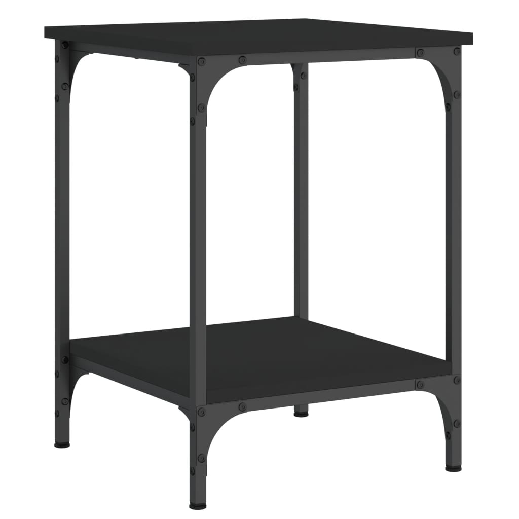 Vidaxl Mesa de Centro Madera de Ingeniería 40x40x55 Cm Negro