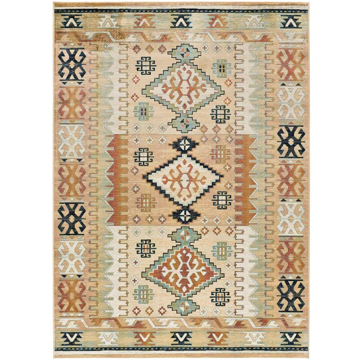 ATTICGO Alfombra de Interior Estilo Mosaico en Multicolor - Antalia 711 | 95X140, 135X195, 160X230 cm