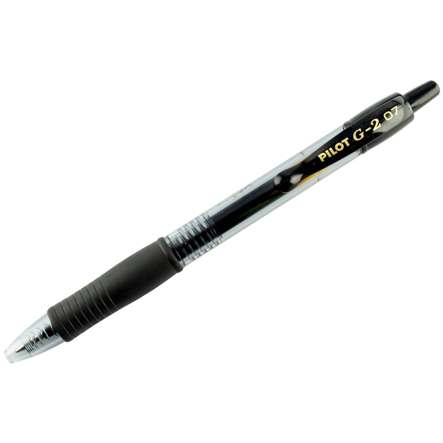 Bolígrafo de gel Pilot G2-7, color negro 5 unidades