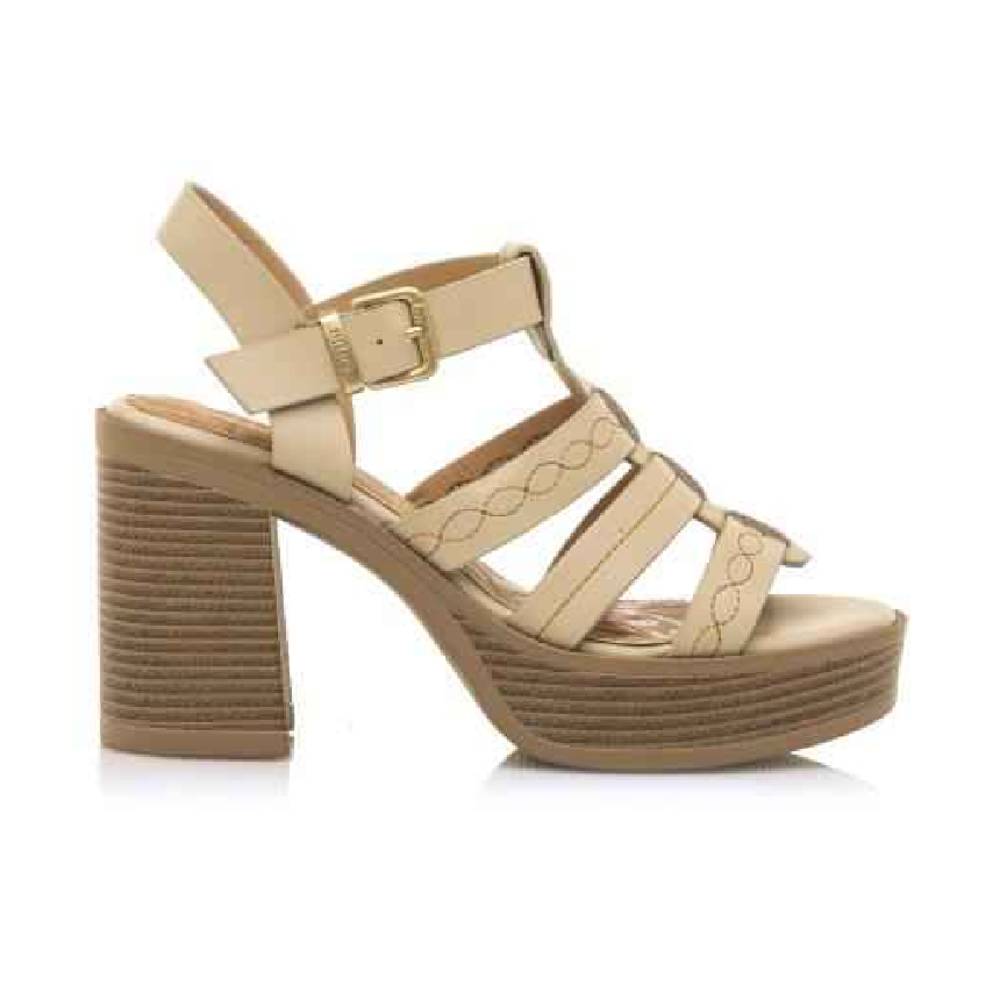 Sandalias Planas Mustang para Mujer en Color Beig-osc