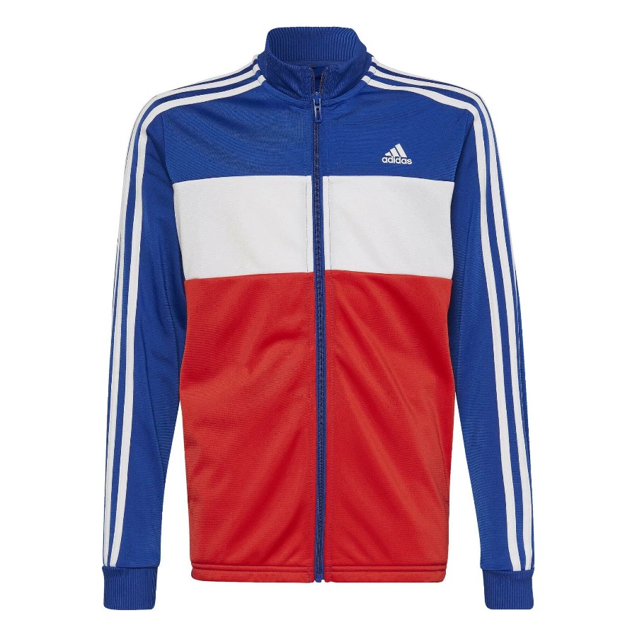 ADIDAS B TIBERIO TS JR CHANDAL AZUL/BLANCO/ROJO