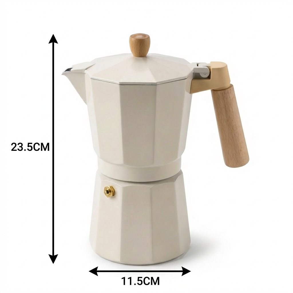 Cafetera Italiana Moka Espresso de Aluminio para Gas/Eléctrica/Vitro (No Inducción) | 3/6/9/12 Tazas | Happy Friends