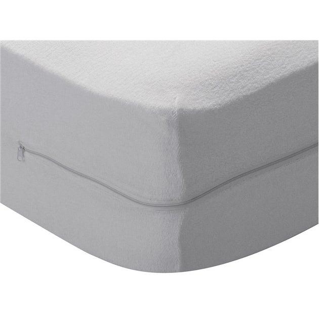 Almeritex 2000 Funda de colchón rizo, Elástica, Transpirable, Tratamiento antialérgico con Cremallera. Ideal para Todas Las Alturas.