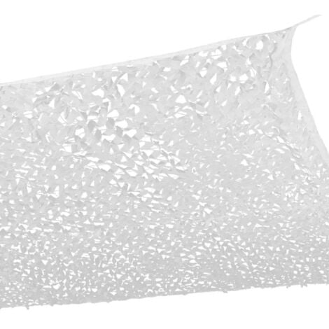 Vela de Sombra Rectangular - Blanco 150D, Camuflaje, para Terraza y Cobertura de Coche (3x4 m)