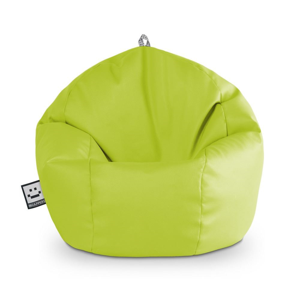 Puff Pelota Polipiel Verde HAPPERS - Cómodo, ligero y resistente. Make it Happers®