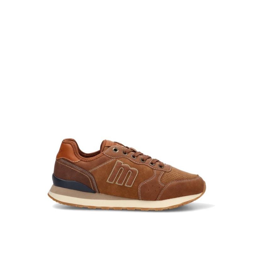Zapatillas Casual Mustang - Hombre - Suela Plana - Modelo 84866 - Color Cuero