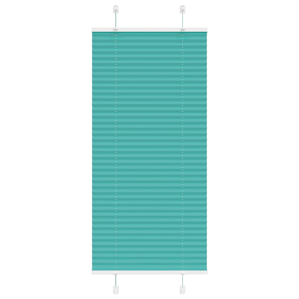 vidaXL Estor Plisado verde petróleo Tela en dimensiones 40x100 cm/40x150 cm/40x200 cm y más | protección solar decorativa para ventanas hogar oficina dormitorio fácil de instalar