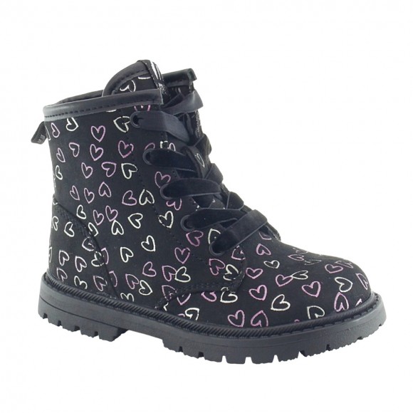 Botines Mustang hearts metallic Negro Mustang IMUS22H16