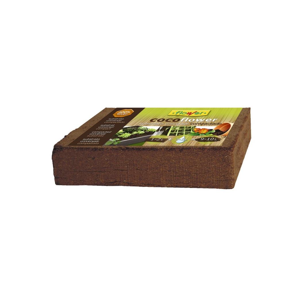 Flower Substrato Cocoflower - Bloque de Fibra de Coco 100% Natural - 9 L