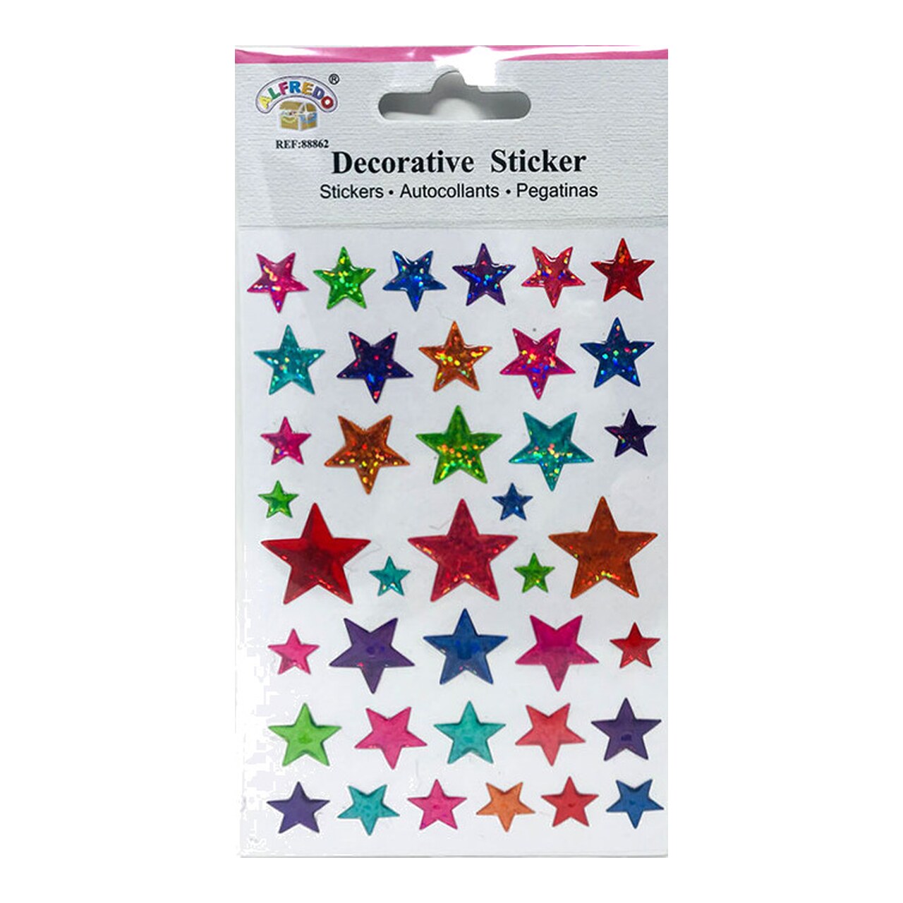 Pegatinas 3D Con Diseño De Estrellas Brillantes 19X10cm 8436547888627