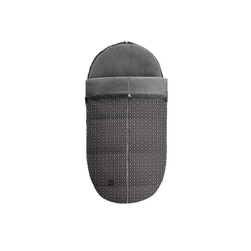 Bimbi Dreams - Saco para silla de paseo Art Decó negro universal con cremallera doble cursor y forro antialergénico para invierno