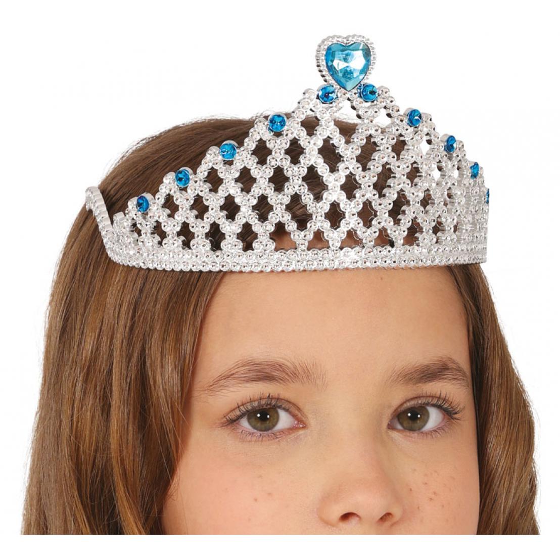 Guirca Diadema de Princesa plateada con corazón