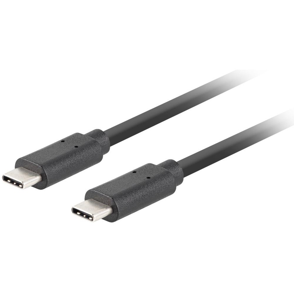 Lanberg - Cable USB C CA-CMCM-32CU-0018-BK de 1,8 m para transferencias rápidas y carga eficiente, compatible con USB 3.2 Gen 2 (3.1 Gen 2), doble conector USB C, color negro, ideal para uso diario exigente