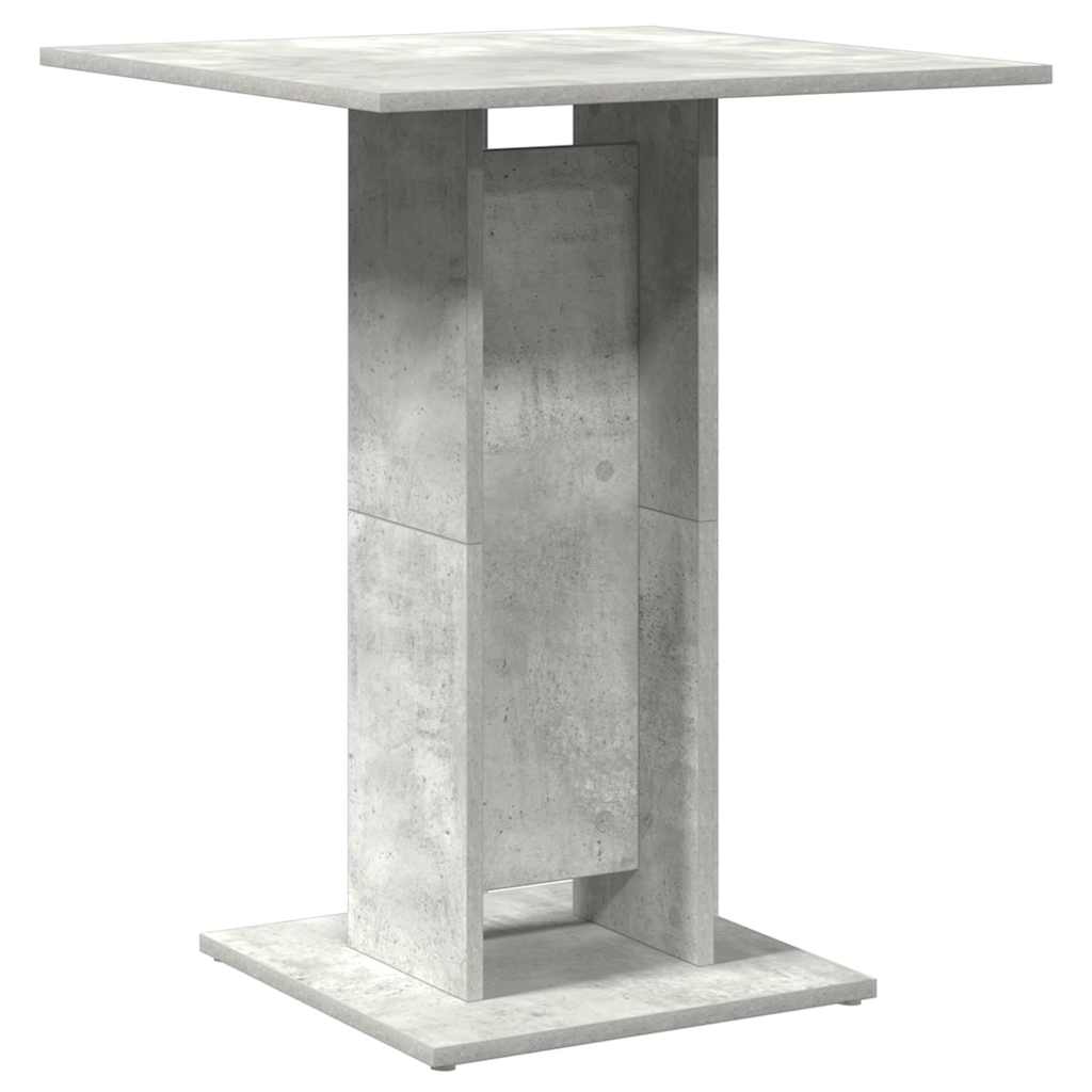 vidaXL Mesa de bistró de madera contrachapada gris 60x60x75 cm