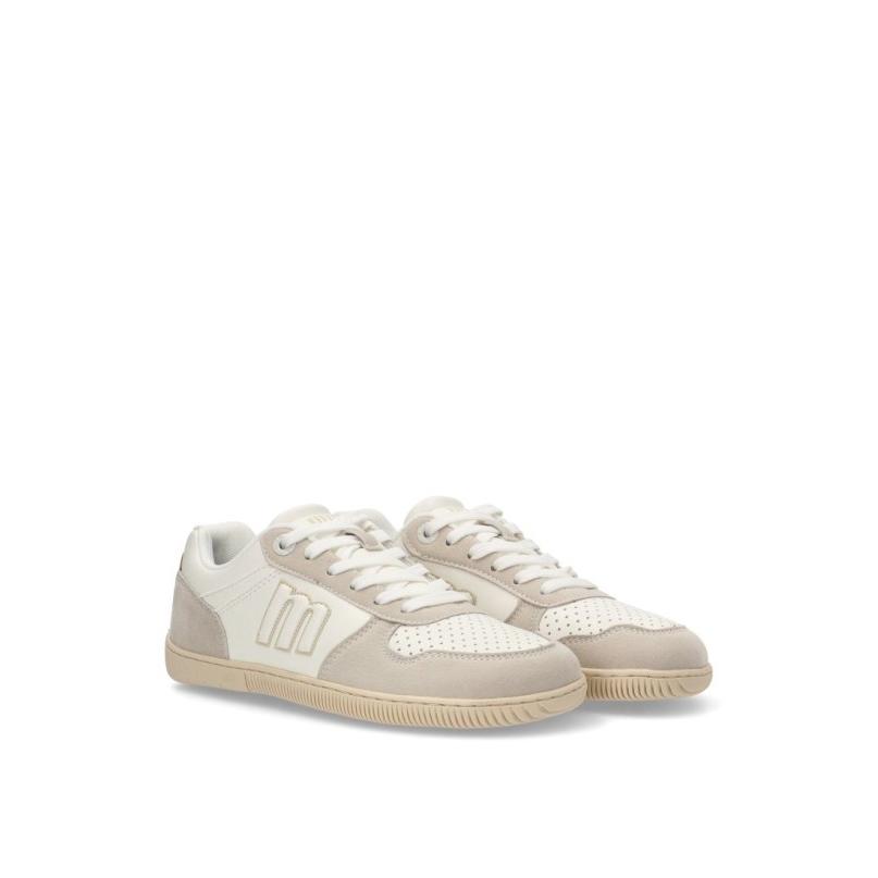 Zapatillas Casual Mustang - Mujer - Suela Plana - Modelo 60840 - Color Blanco