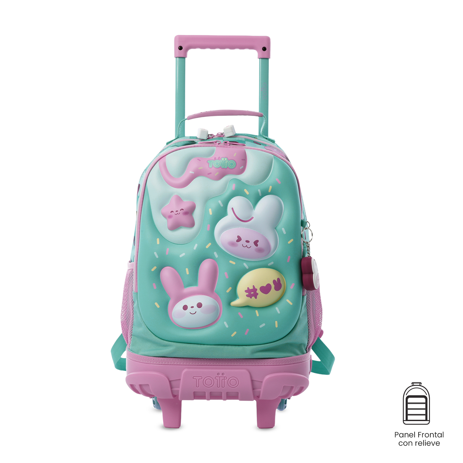 Totto Mochila infantil ruedas Bunny Pump Material: Poliéster 29.5 x41.5 x 19 cm